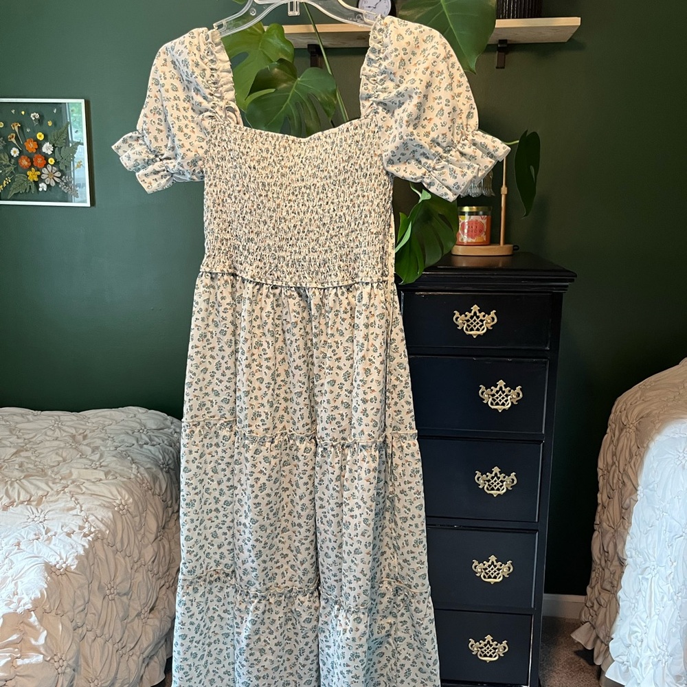 Floral Puff Sleeve Dress